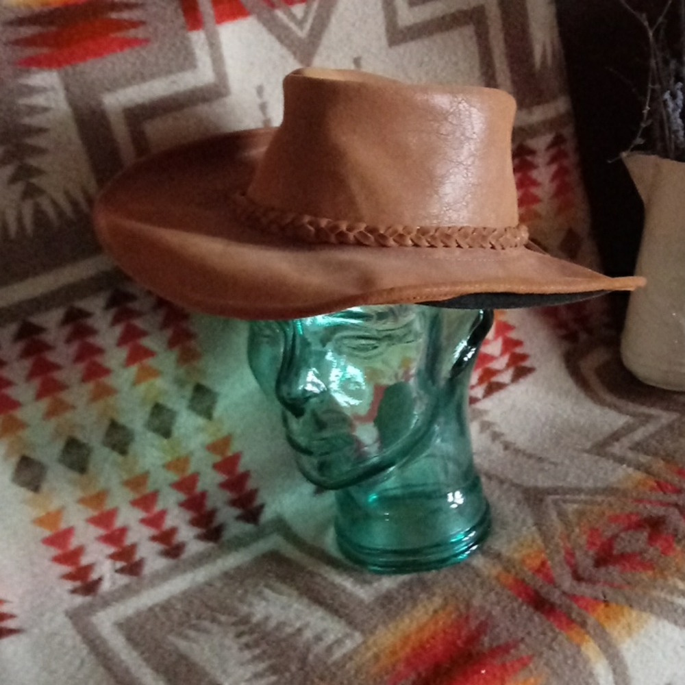 Leather Tan Hat